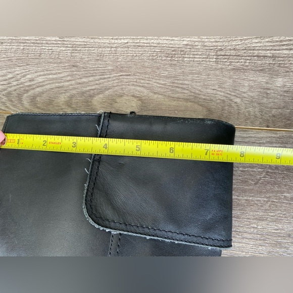 Hush Puppies waterproof black leather wedge heeled tall boots - Picture 15 of 16